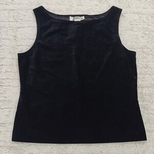 VTG Black Velvet Top Womens L Whimsigoth Goth Grunge Alt Downtown Moody Romantic